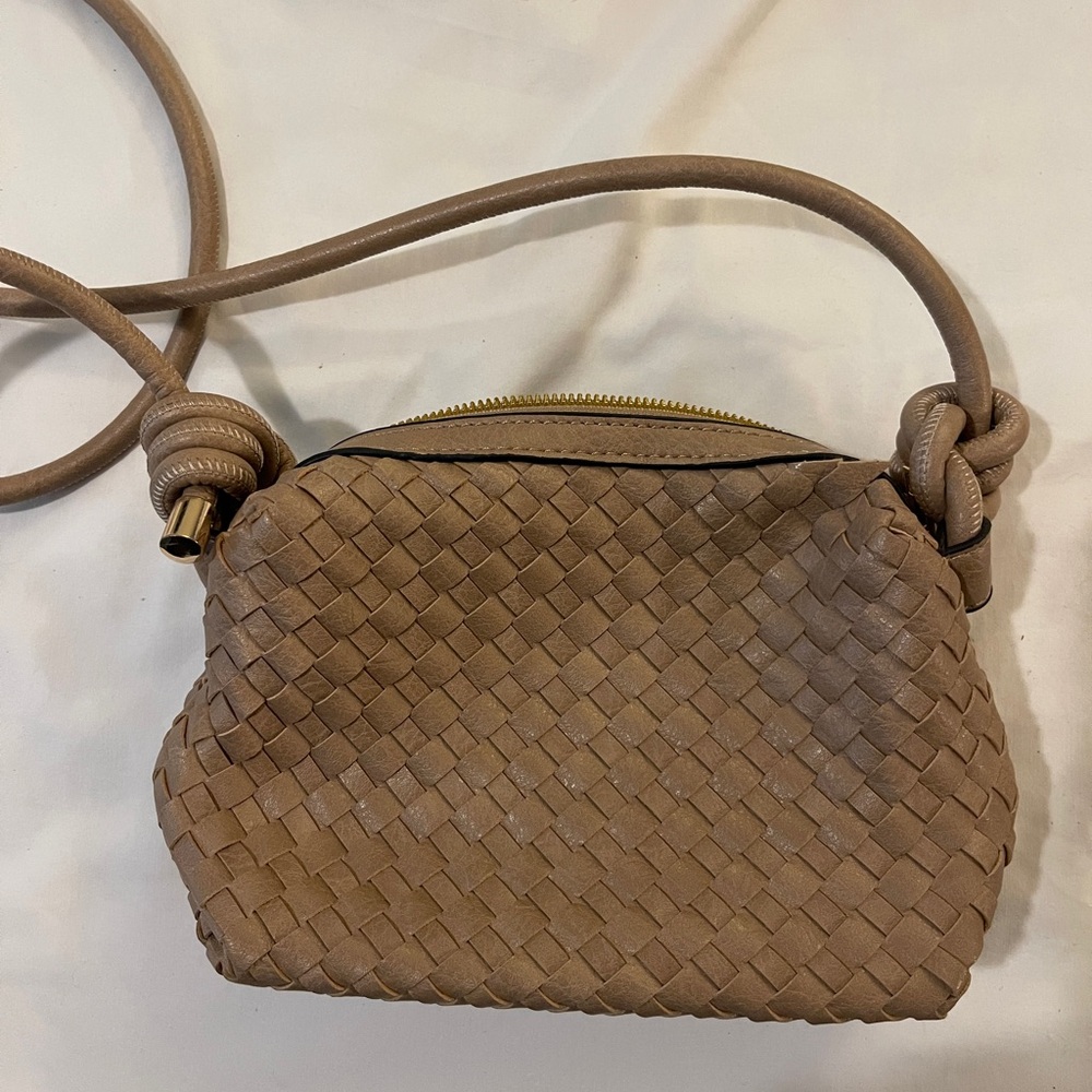 TJ Maxx Faux Leather woven bag